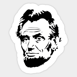 Abe Lincoln Graffiti Stencil Sticker